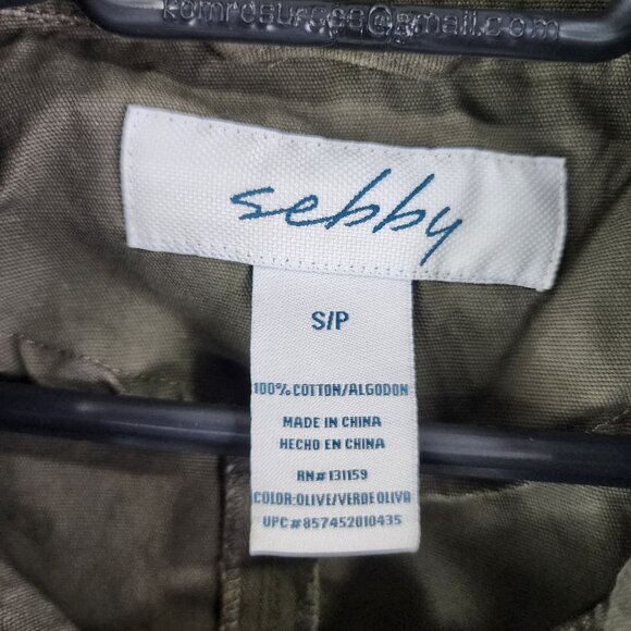 Womens Olive Green Sebby Sleeveless Utility Vest Pockets & Drawstring Waist S - Picture 5 of 9
